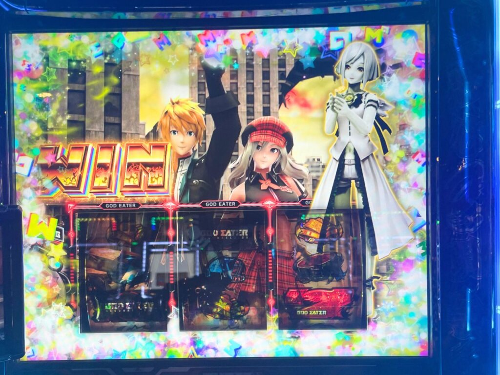 【スマスロ ゴッドイーター リザレクション】ターミナル演出「シオ」出現後、100GのゾーンでAT当選