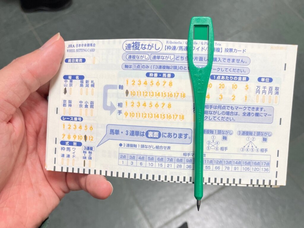 2025年有馬記念　マークシート　3連複軸一頭流し（9ダノンデサイル）