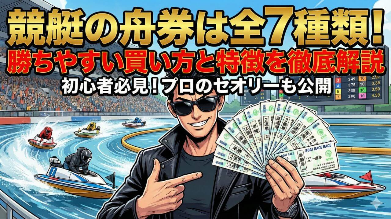 競艇の舟券は全7種類！勝ちやすい買い方とそれぞれの特徴を徹底解説