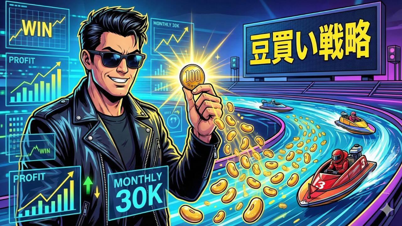 豆買いでも勝てる？ボートレース初心者が100円で月3万稼ぐ戦略