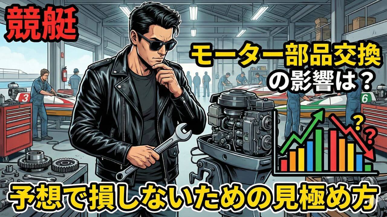 【競艇】モーター部品交換の影響は？予想で損しないための見極め方