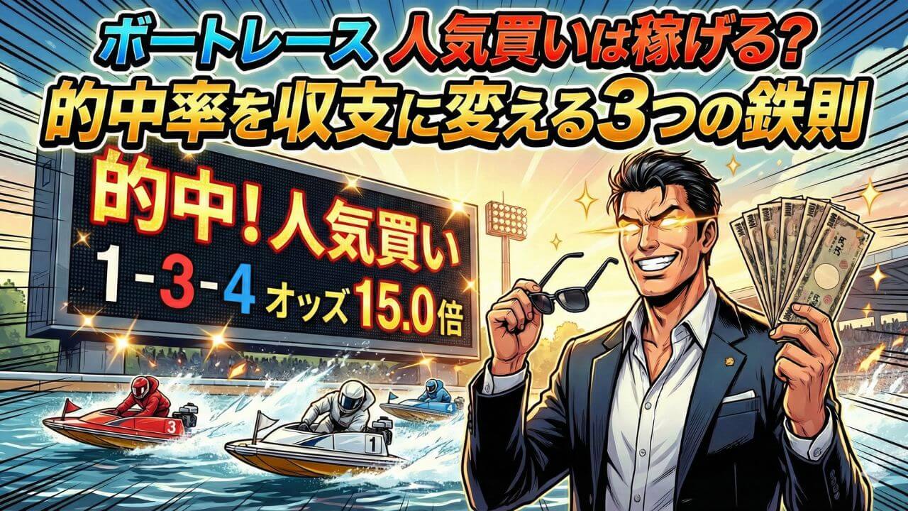 ボートレースの人気買いは稼げる？的中率を収支に変える3つの鉄則