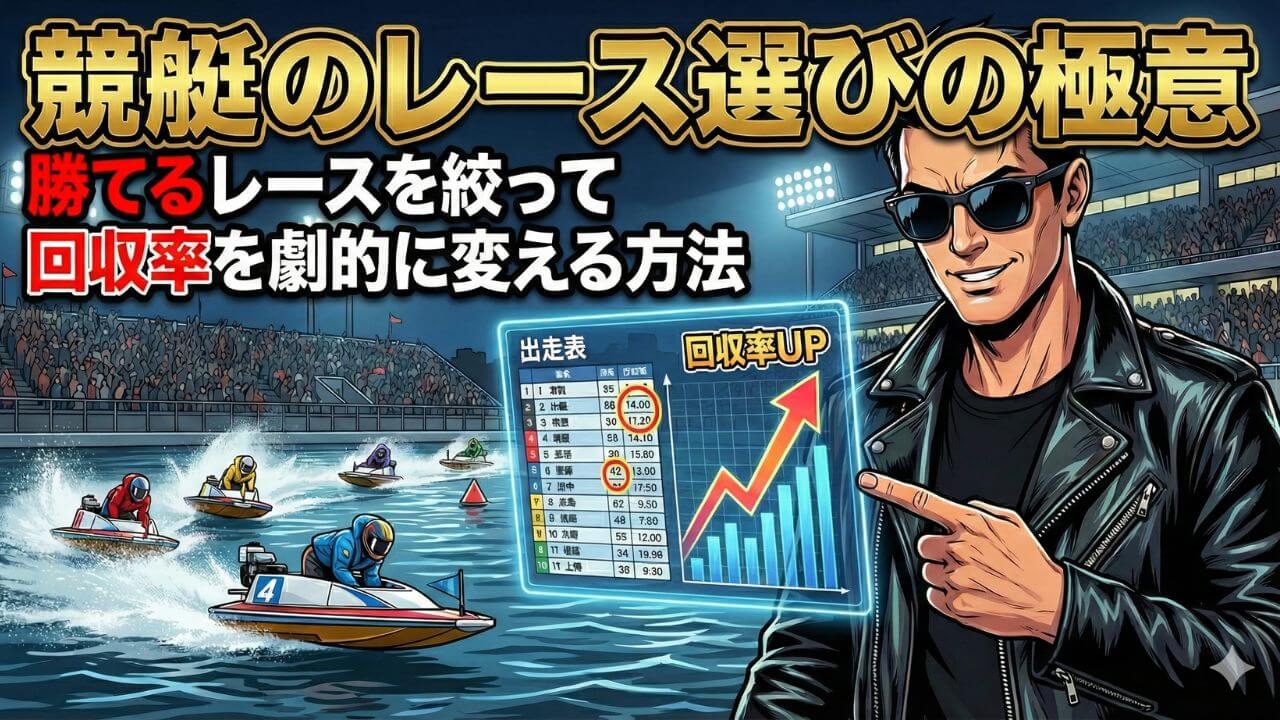 競艇のレース選びの極意｜勝てるレースを絞って回収率を劇的に変える方法