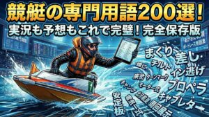 競艇の専門用語200選！「あかさたな」順で引けるボートレース用語集