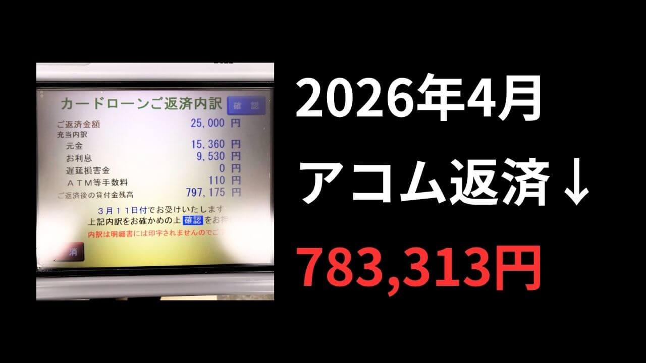 借金81万円の返済記録【2026年4月】